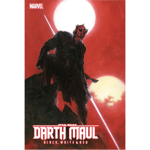 darth maul black and white